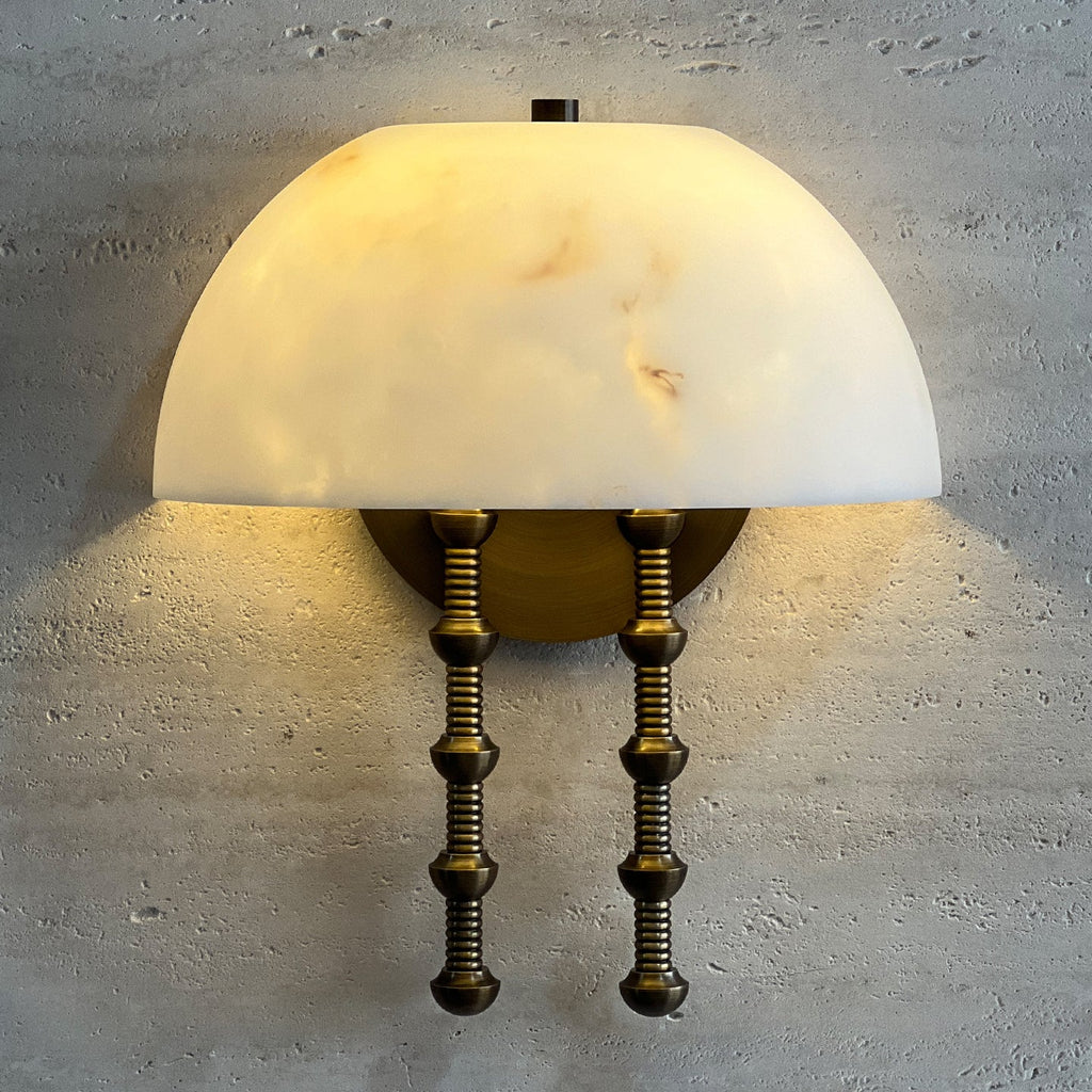 Bellini Alabaster Wall Light, Hardwired Wall Sconce, detail 14