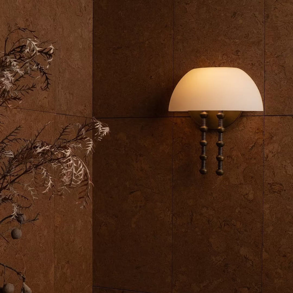Bellini Alabaster Wall Light, Hardwired Wall Sconce, detail 2