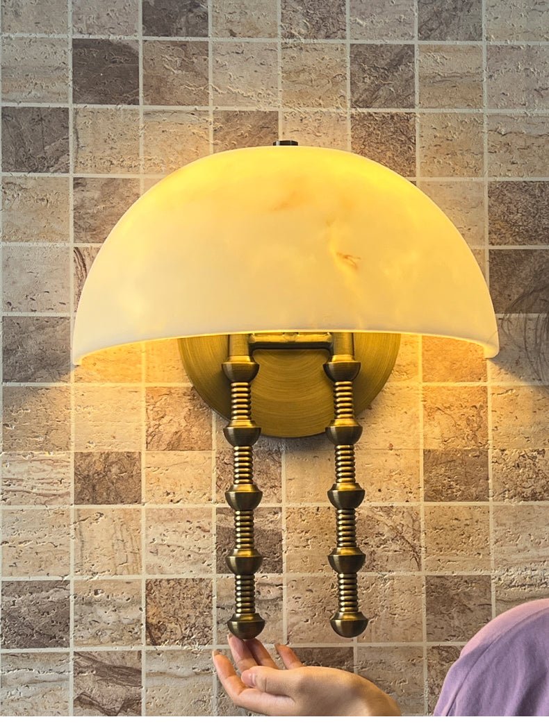 Bellini Alabaster Wall Light, Hardwired Wall Sconce, detail 3