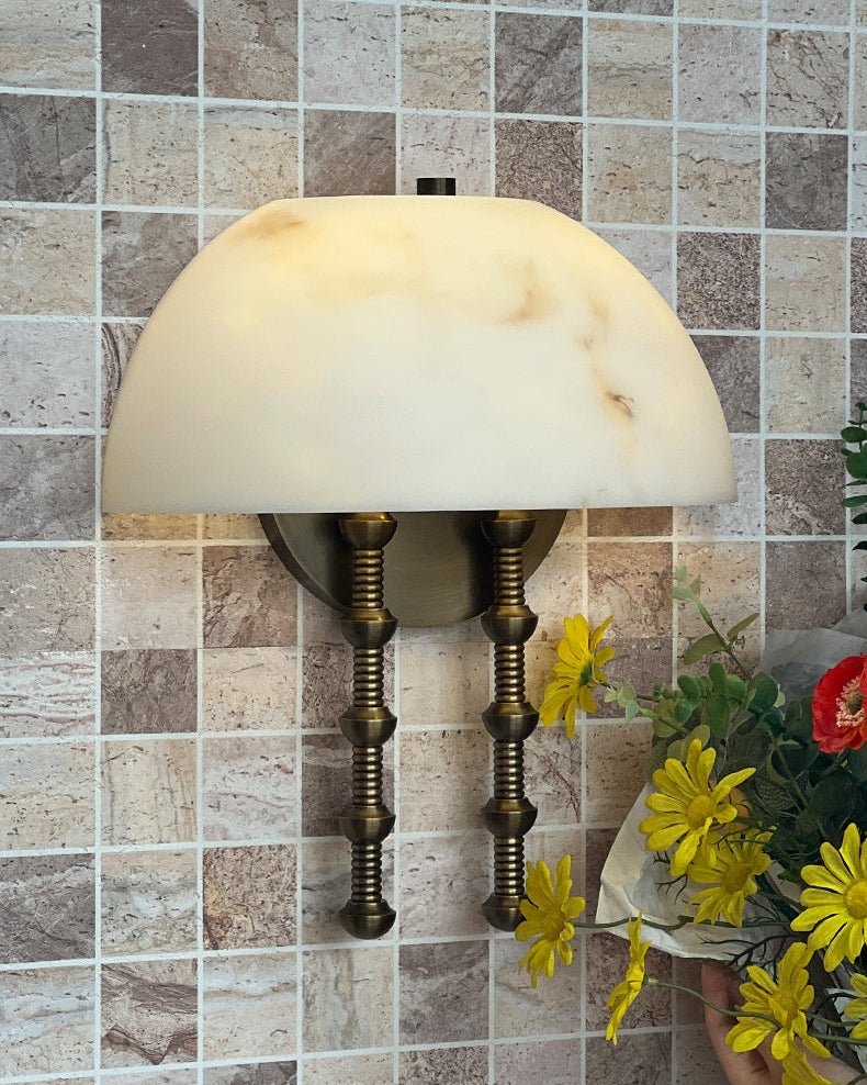 Bellini Alabaster Wall Light, Hardwired Wall Sconce, detail 4