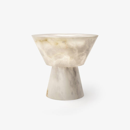 Beta Marble Table Light, Bedside Table Lamp, Brass, ∅ 7.9″ x H 7.9″