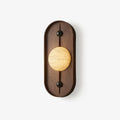 Bezel Wall Light, Hardwired Wall Sconce, Alabaster, Dia 20cm x H 50cm