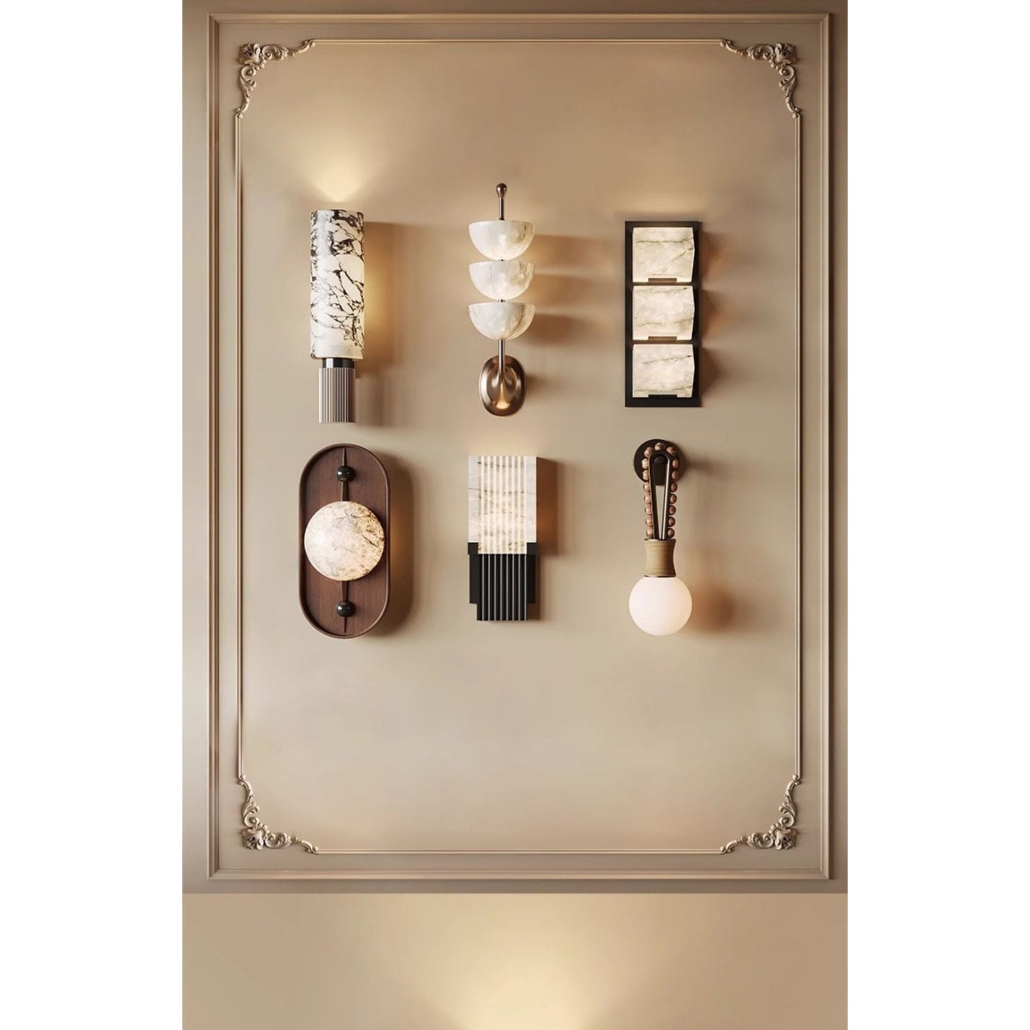 Bezel Wall Light, Hardwired Wall Sconce, detail 4