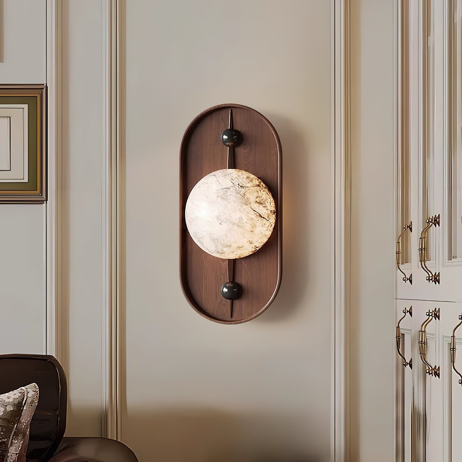 Bezel Wall Light, Hardwired Wall Sconce, detail 15