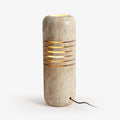 Big Stone Bucket Floor Light, Floor Lamp, Yellow Travertine, Dia 17.5cm x H 50cm