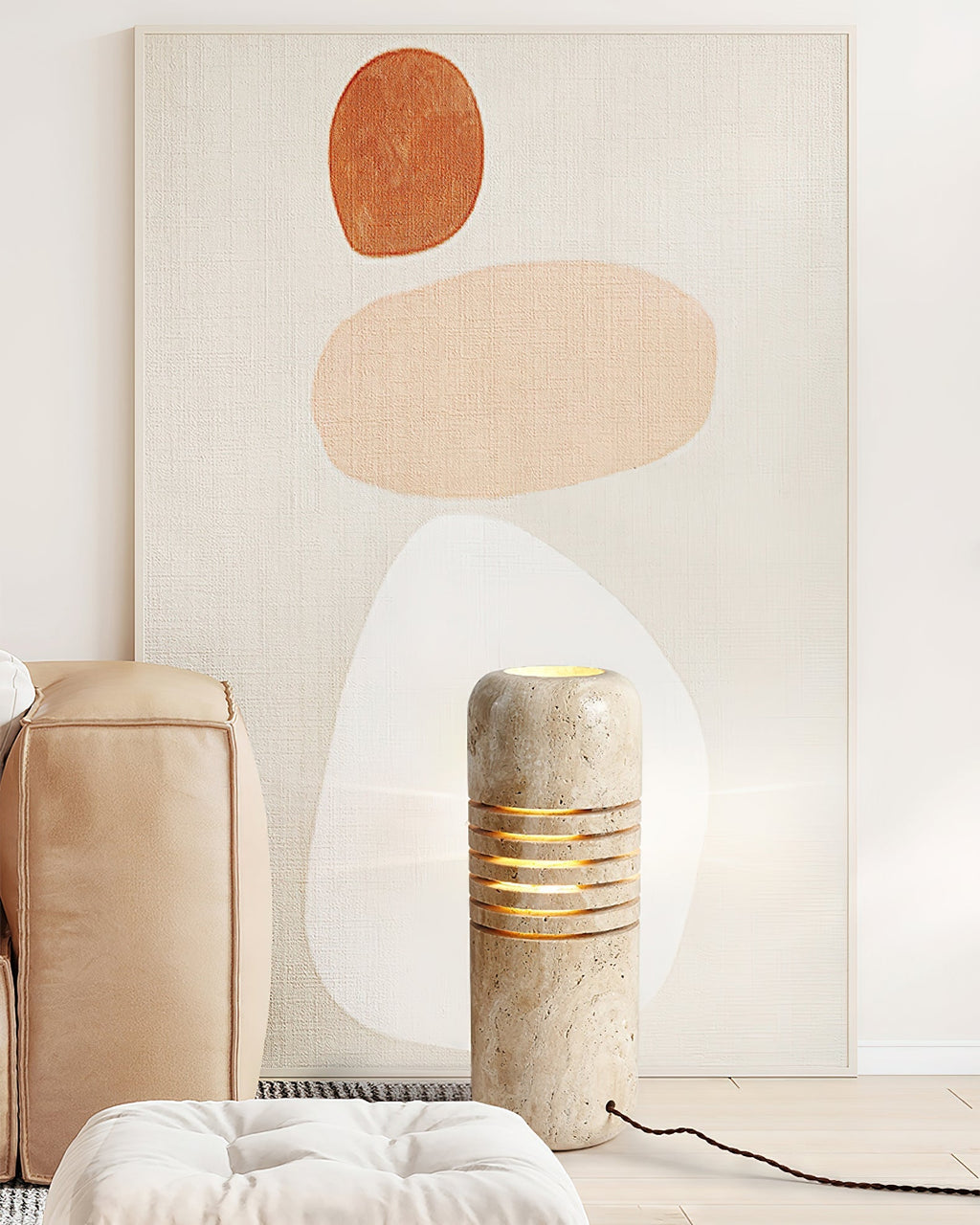 Big Stone Bucket Floor Light, Floor Lamp, detail 10