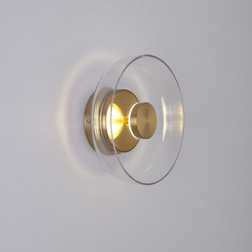 Blossi Wall Light - Dia 10cm x H 23cm Brass, Hardwired Wall Sconce