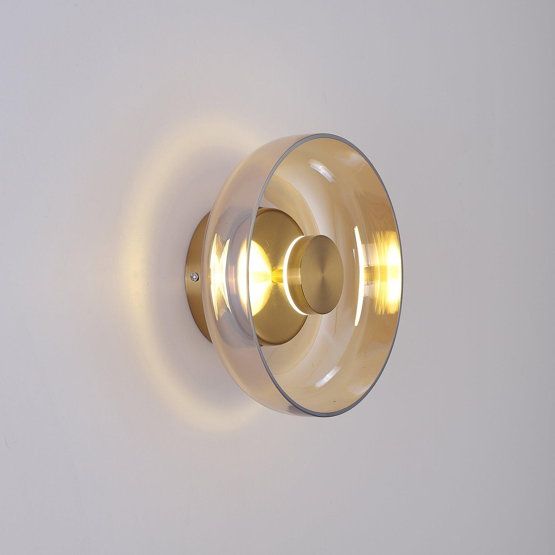 Blossi Wall Light - Dia 10cm x H 23cm Brass, Hardwired Wall Sconce, detail 3
