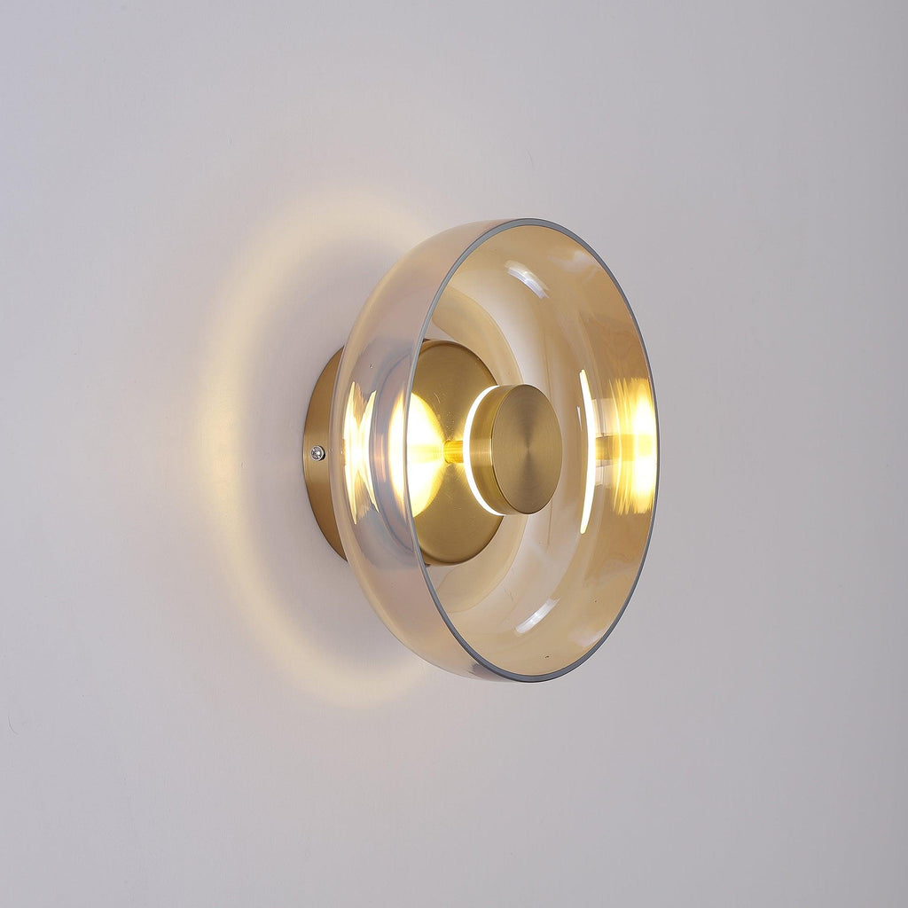 Blossi Wall Light - ∅ 3.9″ x H 9″ Brass, Hardwired Wall Sconce, detail 2