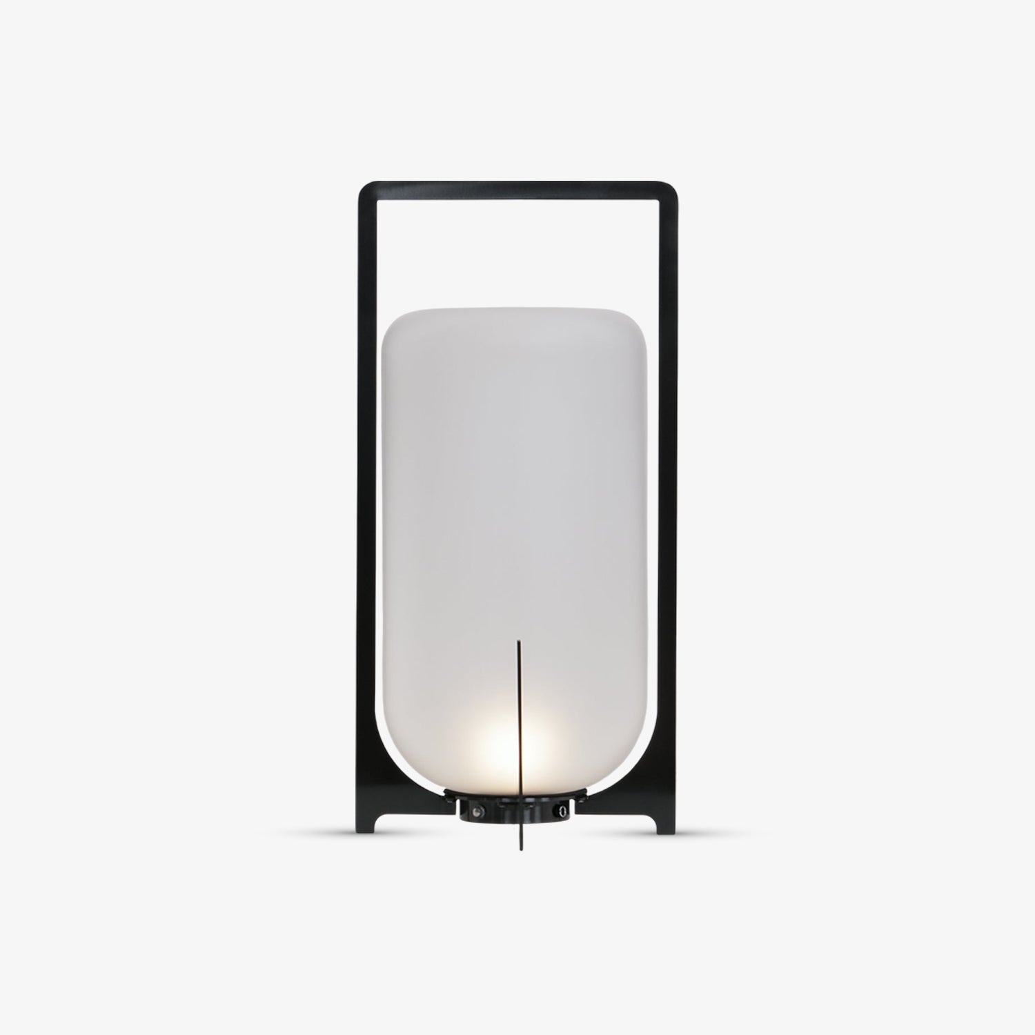Black Twilight Lantern Table Light - ∅ 7.9″ x H 11″ Stainless Steel, Bedside Table Lamp