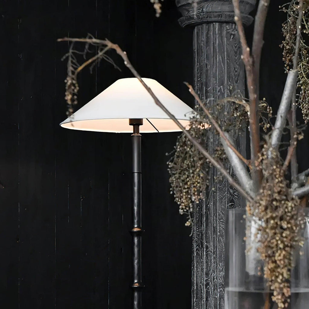 Black Bamboo Floor Light 11.8", Floor Lamp, detail 8