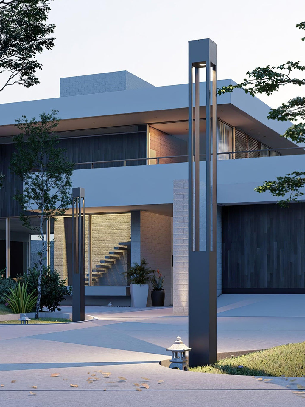 Pole Floodlight Exterior Post Garden Light, Outdoor Wall Light, detail 12