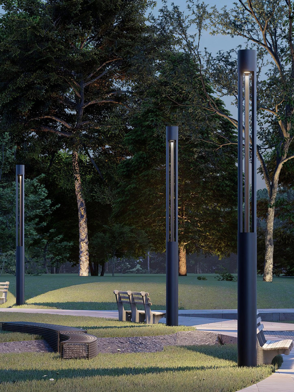 Pole Floodlight Exterior Post Garden Light, Outdoor Wall Light, detail 13