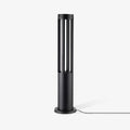 Black Cylindrical Garden Exterior Light, Outdoor Wall Light, A luminum, ∅ 4.1″ x H 15.7″