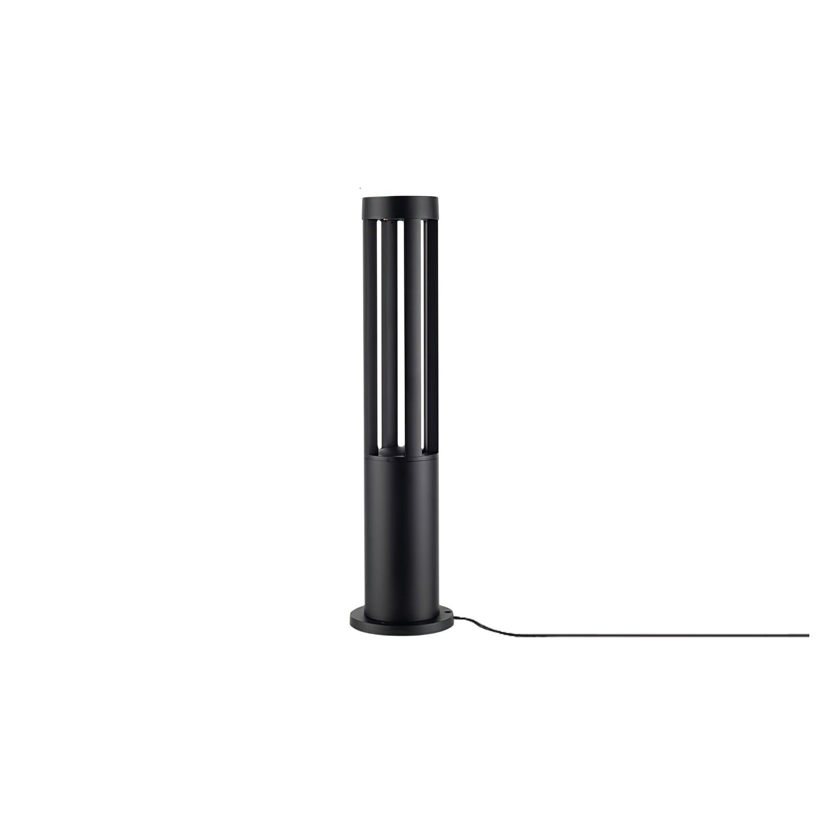 Black Cylindrical Garden Exterior Light, Outdoor Wall Light, detail 4