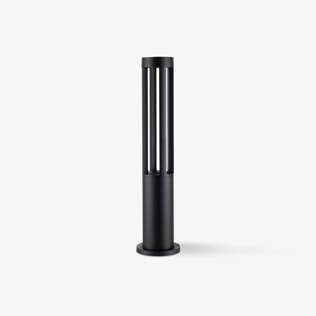 Black Cylindrical Garden Exterior Light with Solar Panel, Outdoor Wall Light, detail 5