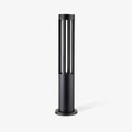 Black Cylindrical Garden Exterior Light with Solar Panel, Outdoor Wall Light, A luminum, ∅ 4.1″ x H 15.7″