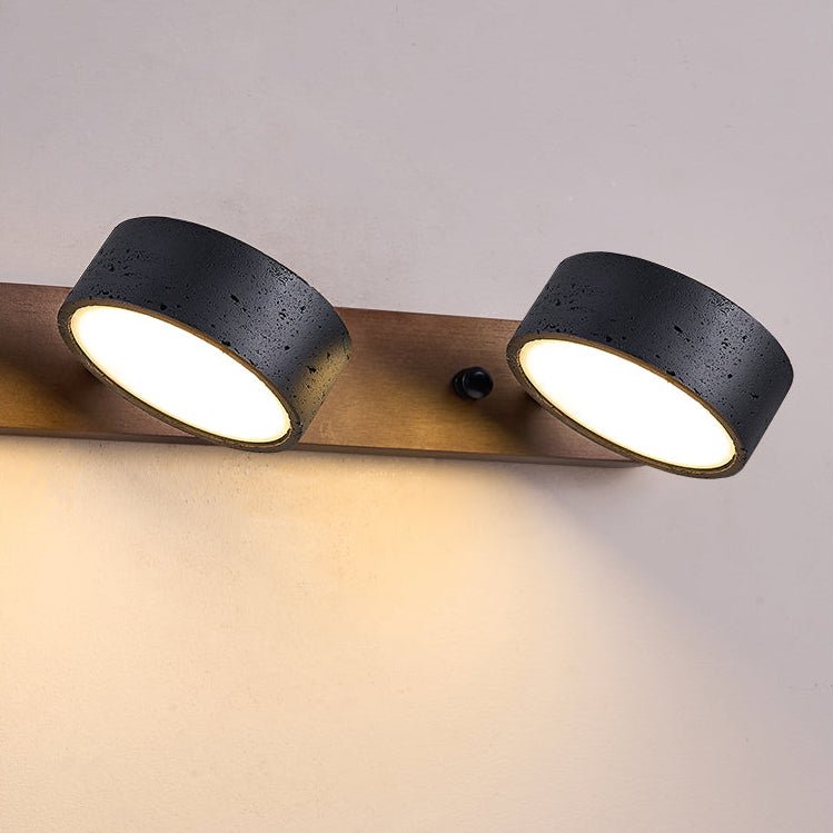 Black Travertine Duo Wall Light, Hardwired Wall Sconce, detail 9