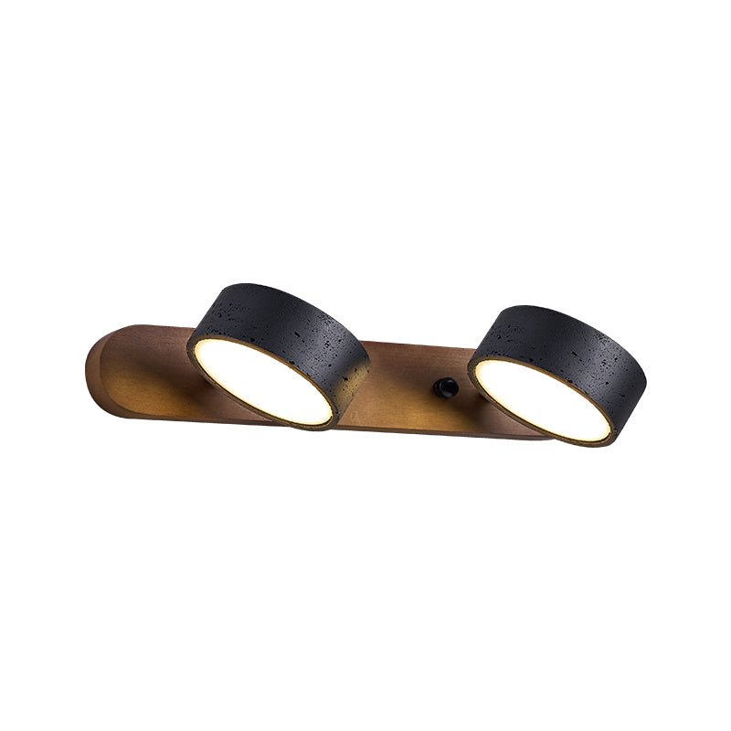 Black Travertine Duo Wall Light, Hardwired Wall Sconce, detail 17