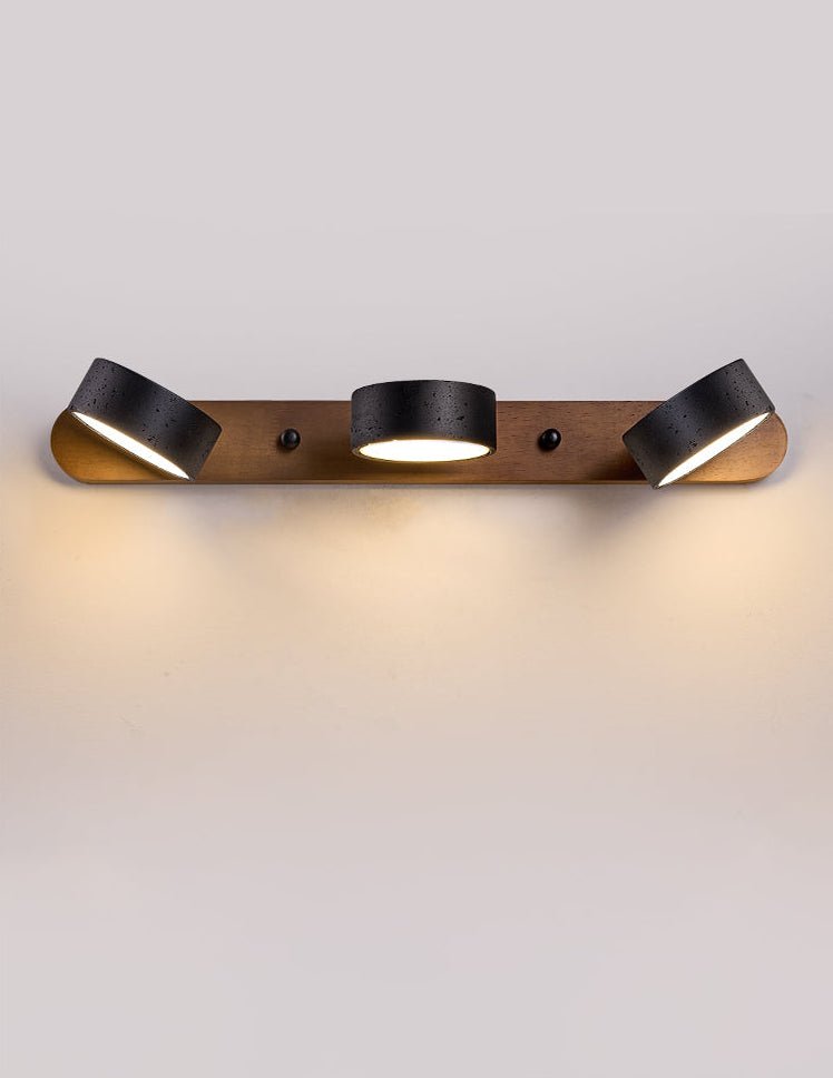 Black Travertine Duo Wall Light, Hardwired Wall Sconce, detail 10