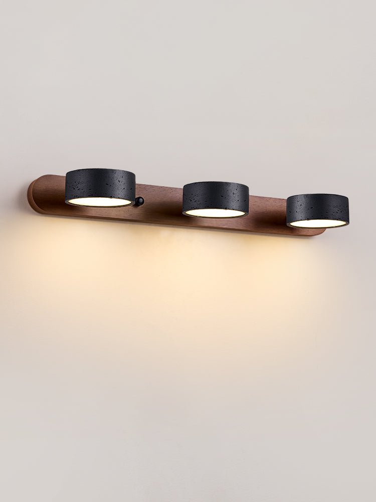 Black Travertine Duo Wall Light, Hardwired Wall Sconce, detail 13