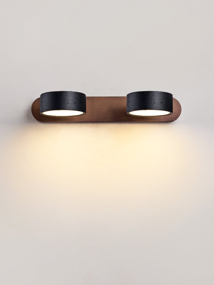 Black Travertine Duo Wall Light, Hardwired Wall Sconce, detail 16