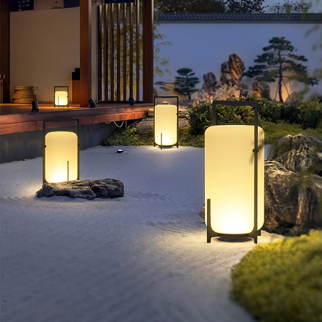 Black Twilight Lantern Table Light - ∅ 7.9″ x H 11″ Stainless Steel, Bedside Table Lamp, detail 28