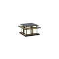 Boilyn Solar Exterior Pillar Light, Outdoor Wall Light, Metal, Model A: L 33.5cm x W 33.5cm x