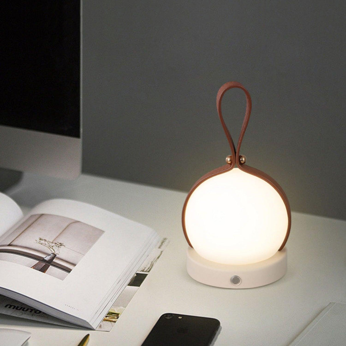 Bola Lantern Table Light 3.9", Bedside Table Lamp, detail 2