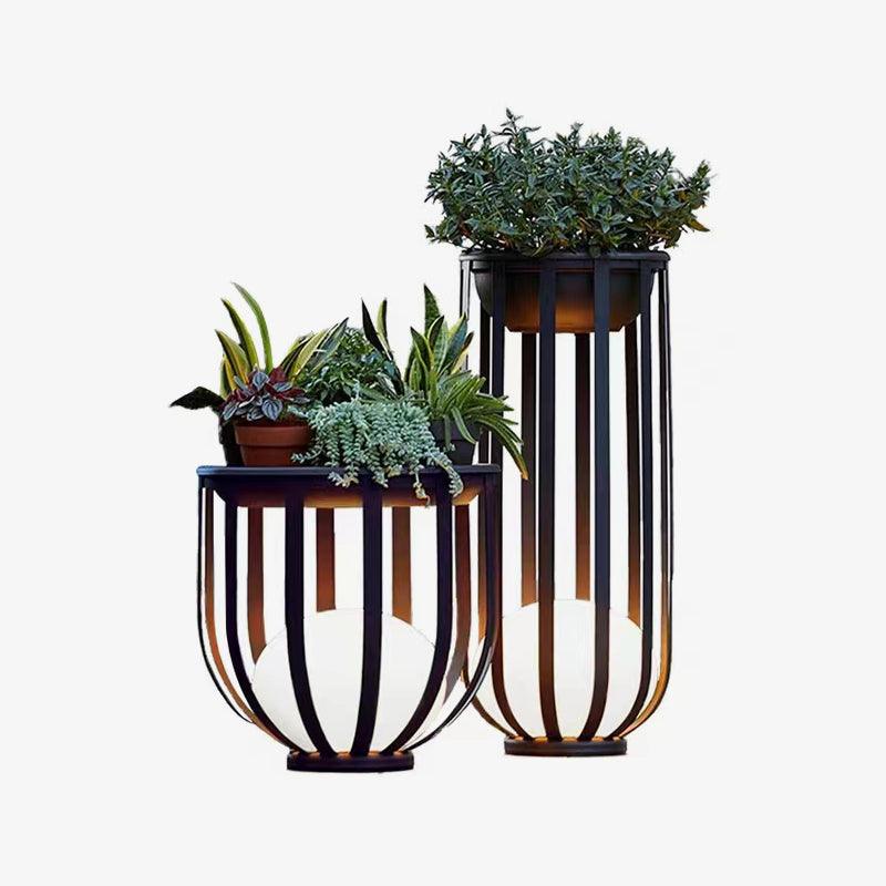 Bols Exterior Garden Lamp, Outdoor Wall Light, Stainless Steel, ∅ 21.7″ x H 21.3″
