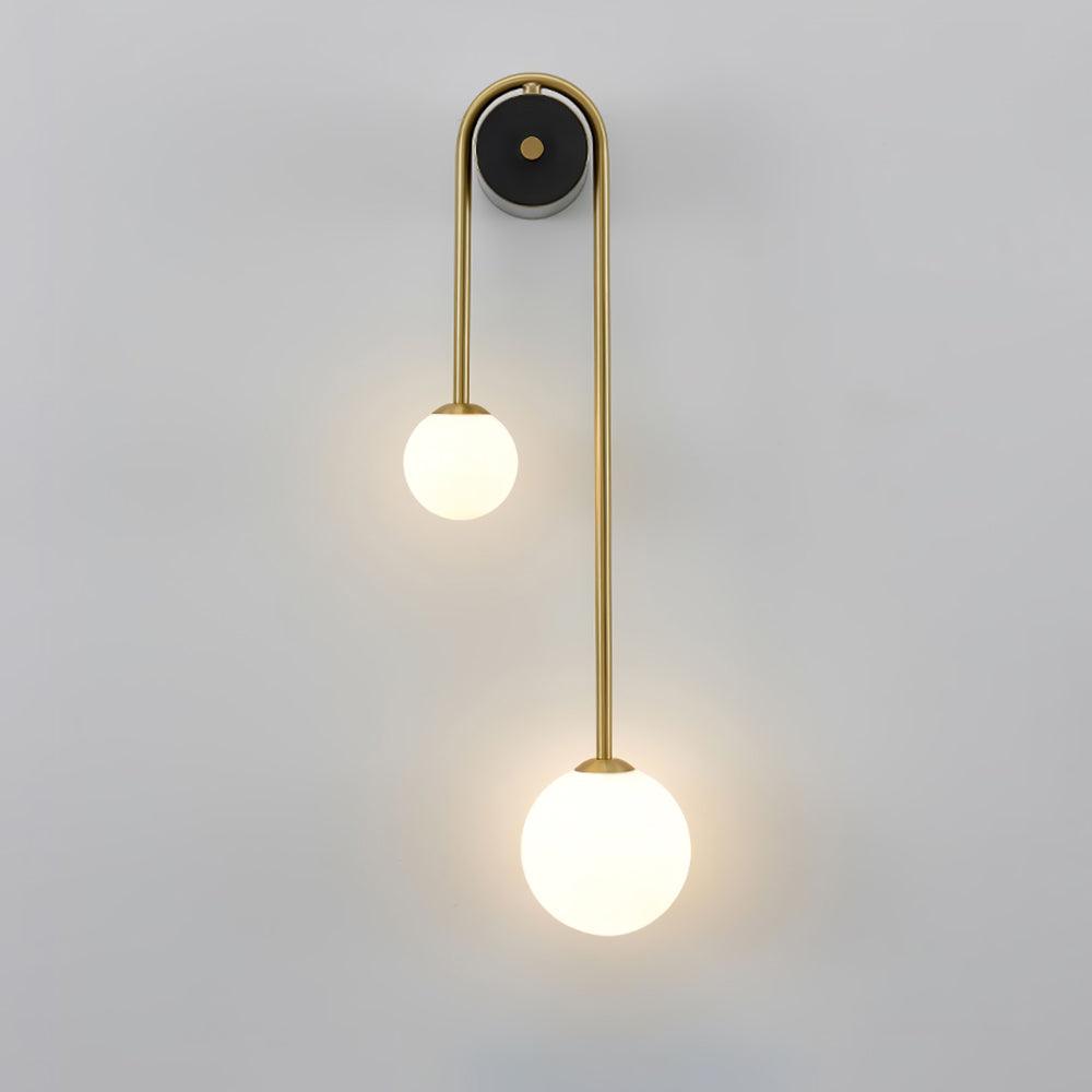 Brass Arc Wall Light, Hardwired Wall Sconce, detail 5