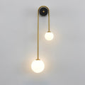 Brass Arc Wall Light, Hardwired Wall Sconce, W 20cm x H 56cm