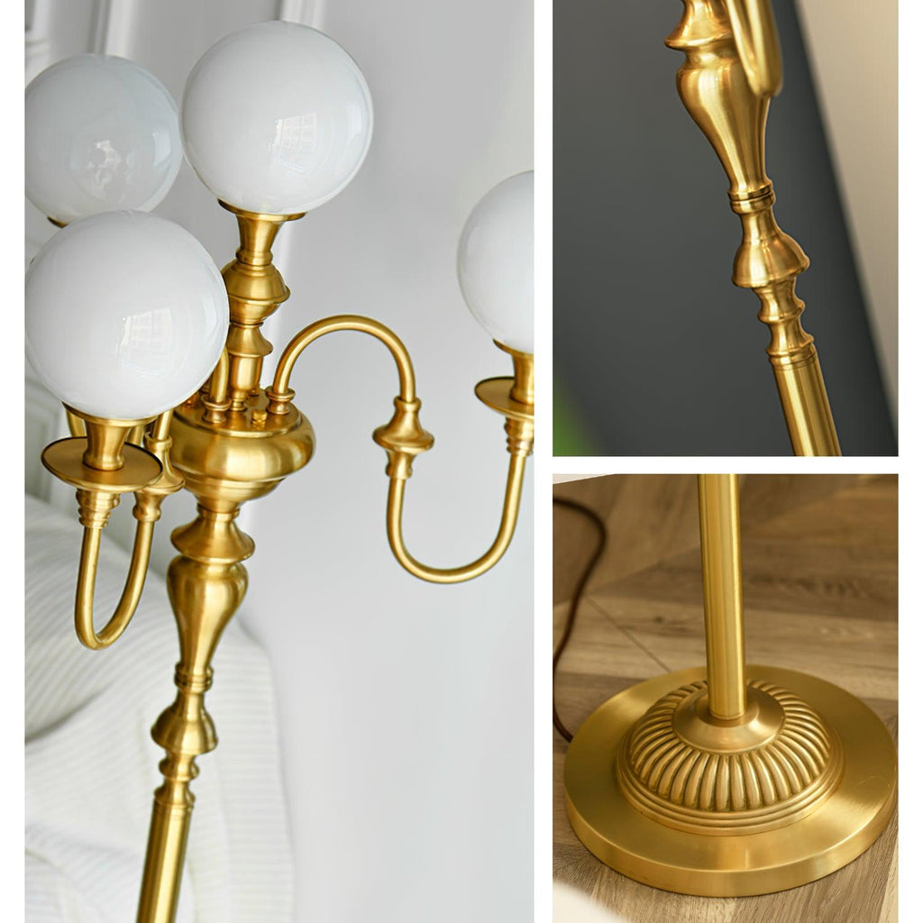 Brass Candelabra Floor Light 19.7", Floor Lamp, detail 14