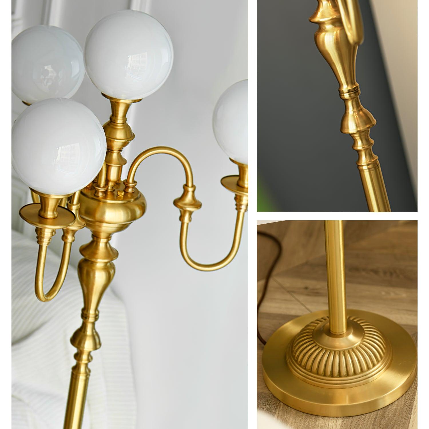 Brass Candelabra Floor Light 19.7", Floor Lamp, detail 14