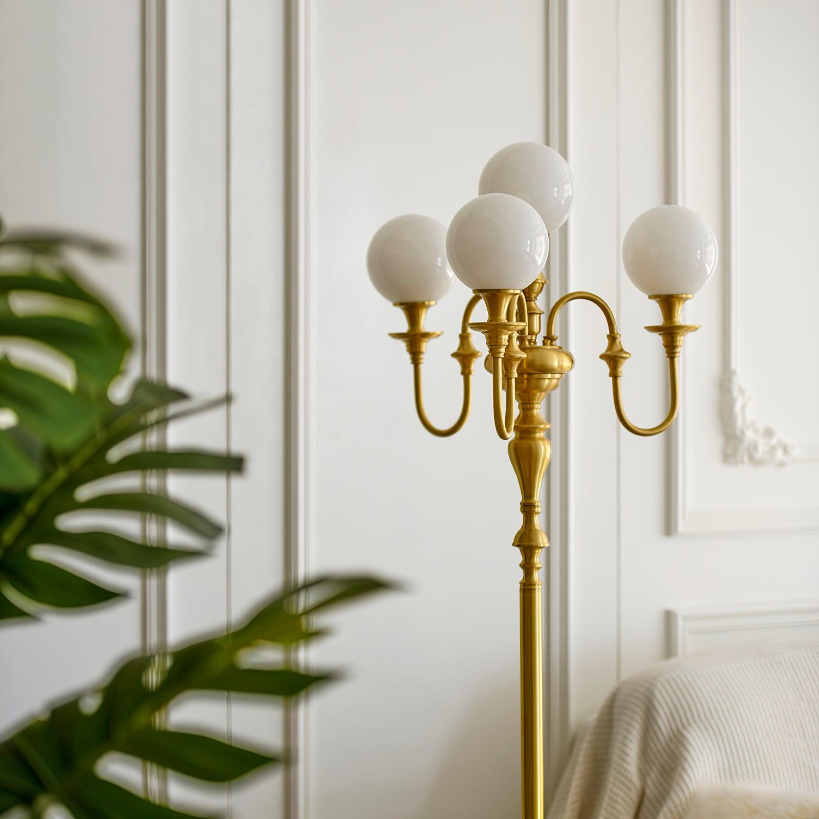 Brass Candelabra Floor Light 19.7", Floor Lamp, detail 4