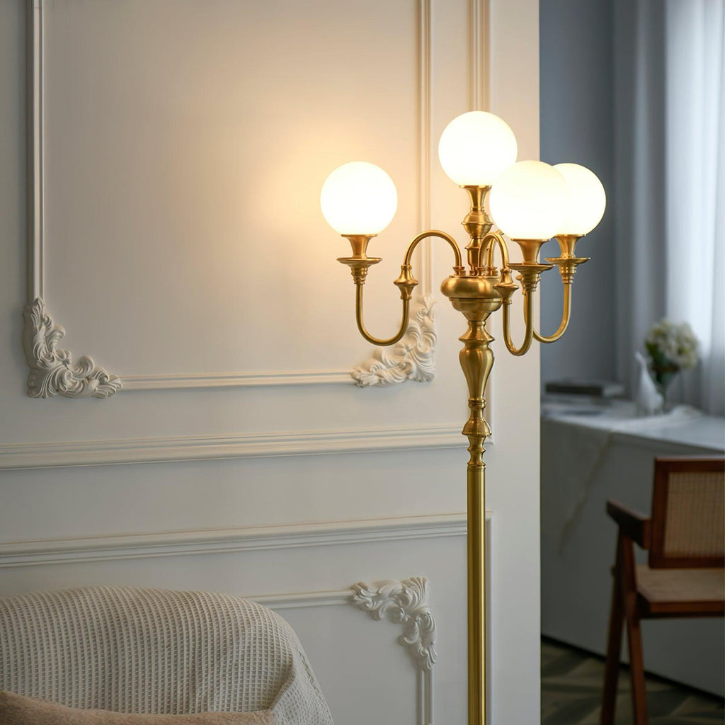 Brass Candelabra Floor Light 19.7", Floor Lamp, detail 2