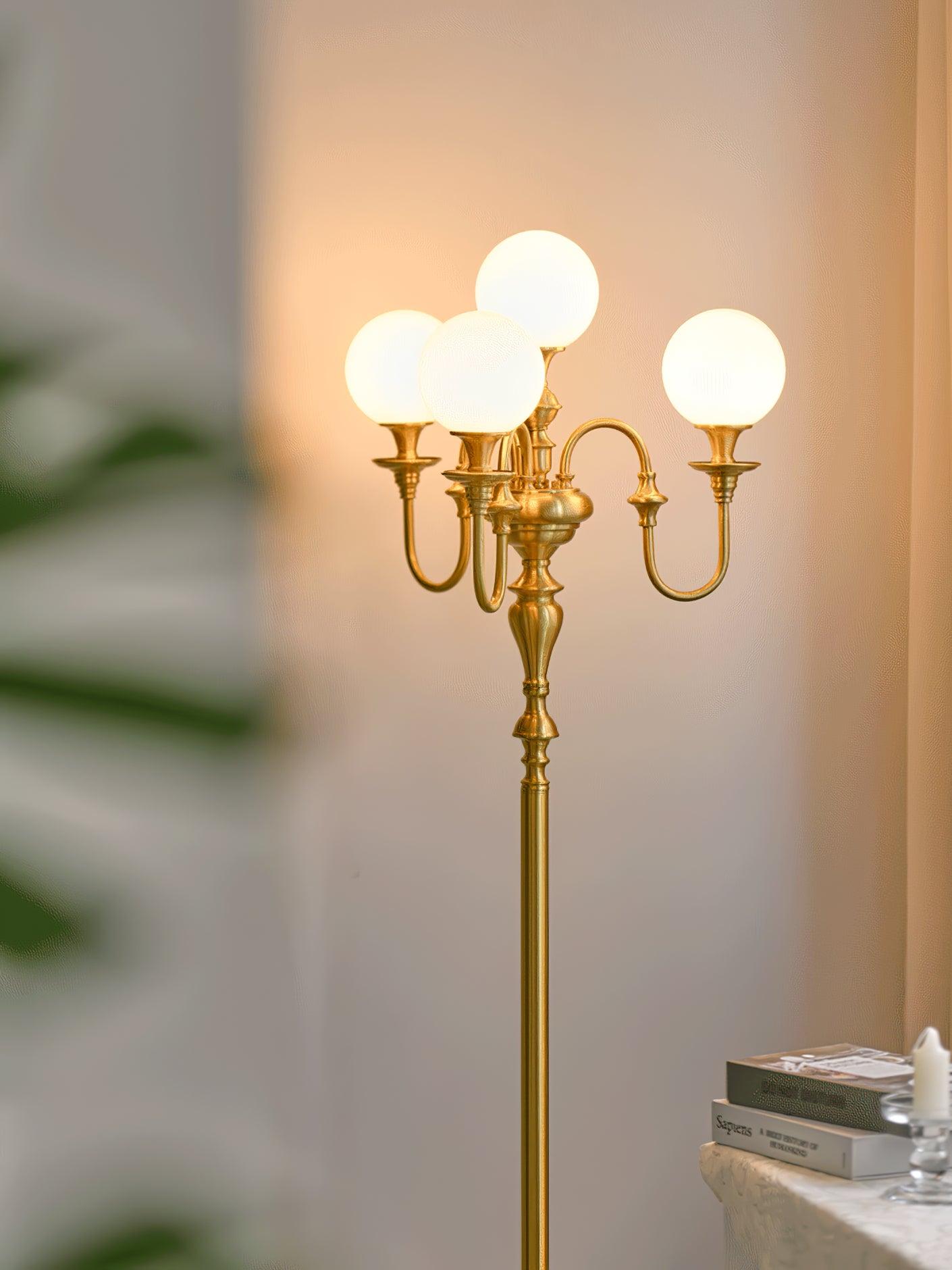 Brass Candelabra Floor Light 19.7", Floor Lamp, detail 6