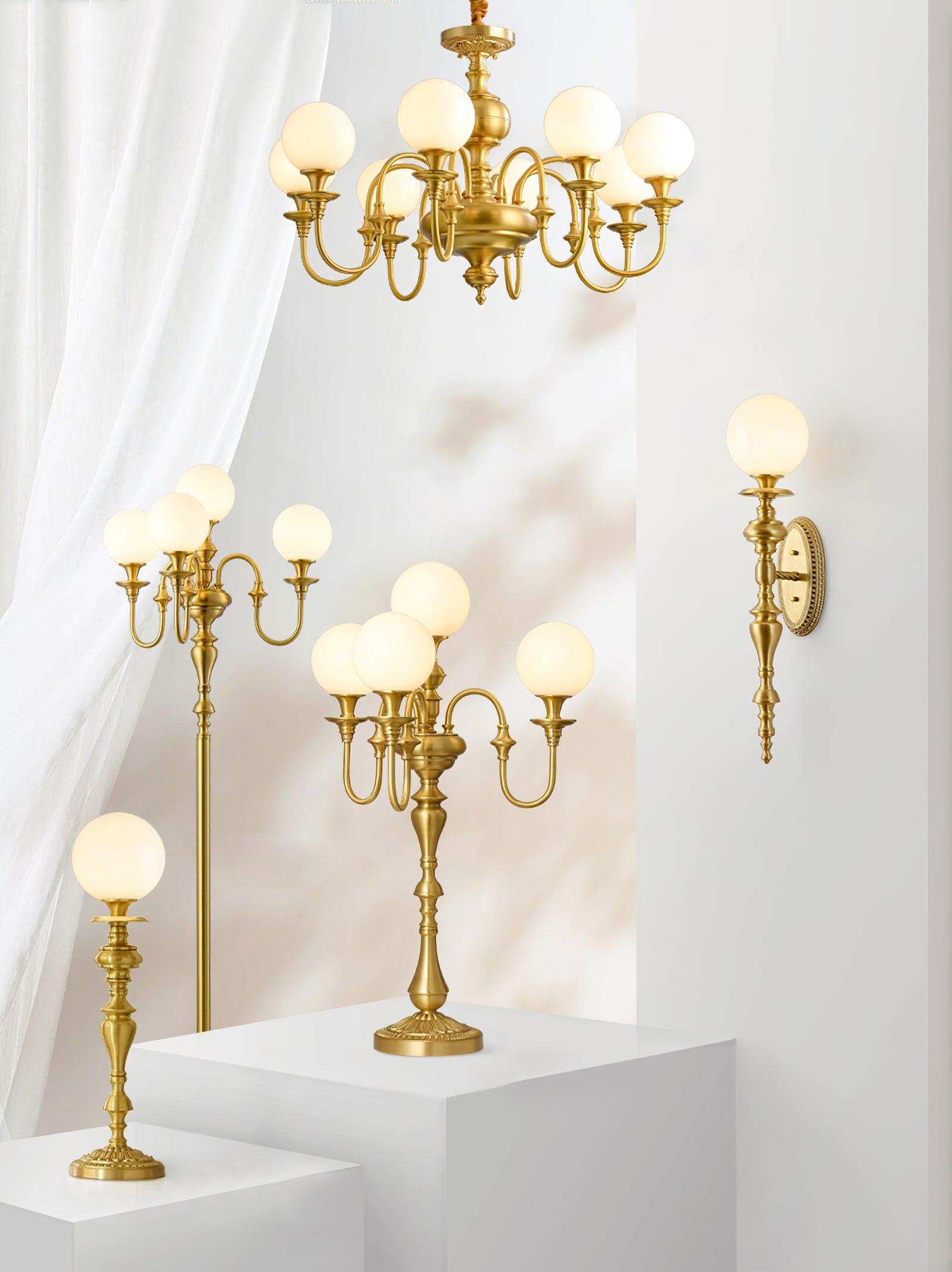 Brass Candelabra Floor Light 19.7", Floor Lamp, detail 10