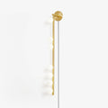 Brass Glass Tube Plug-In Wall Light, Plug-In Wall Sconce, Dia 12cm x H 50cm