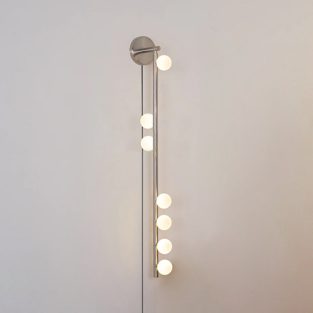 Brass Glass Tube Plug-In Wall Light, Plug-In Wall Sconce, detail 7
