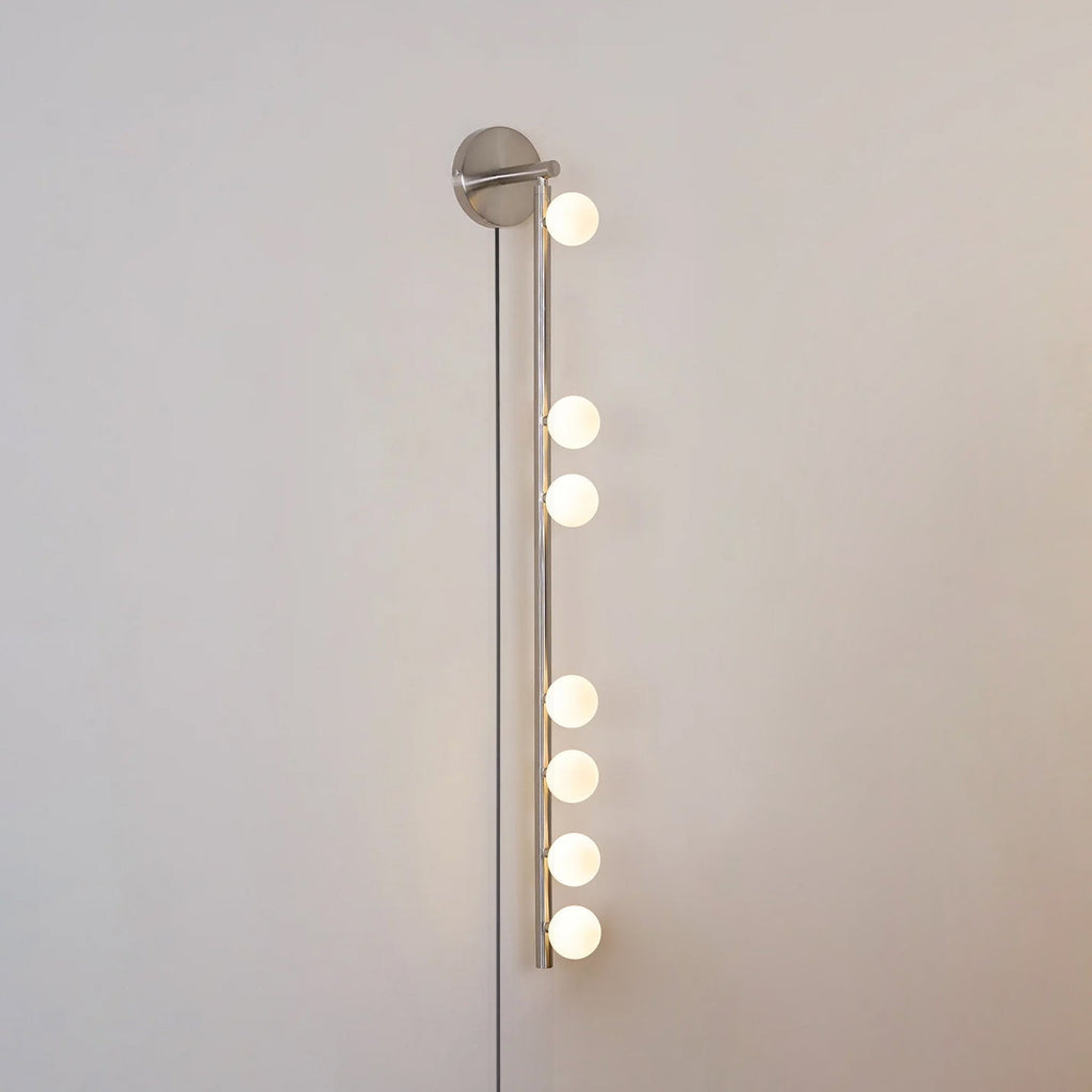 Brass Glass Tube Plug-In Wall Light, Plug-In Wall Sconce, detail 12
