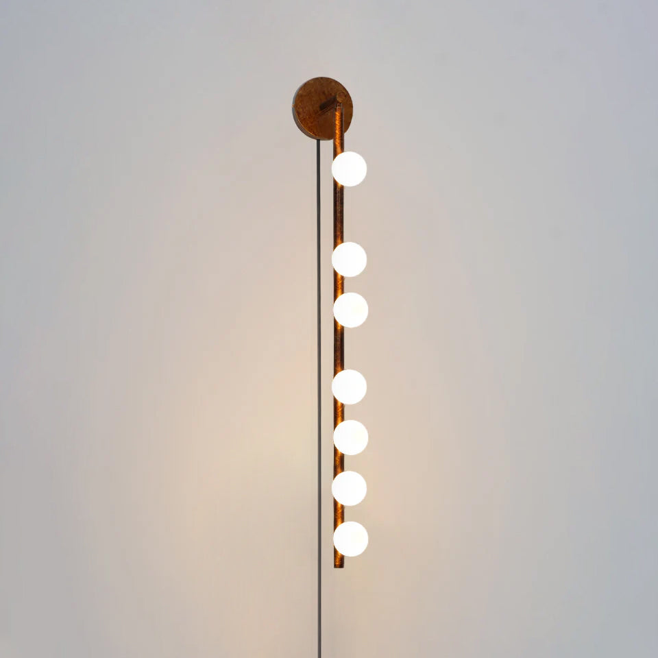 Brass Glass Tube Plug-In Wall Light, Plug-In Wall Sconce, detail 90
