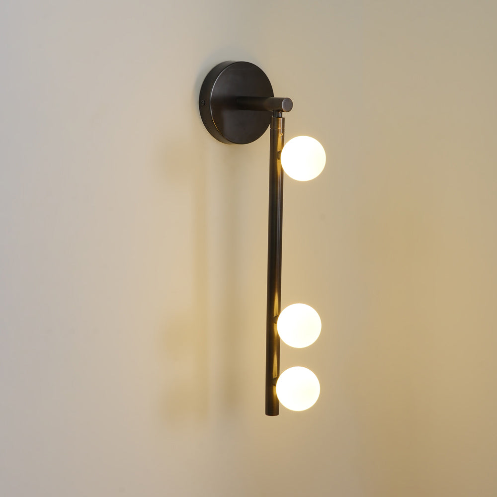 Brass Glass Tube Plug-In Wall Light, Plug-In Wall Sconce, detail 72