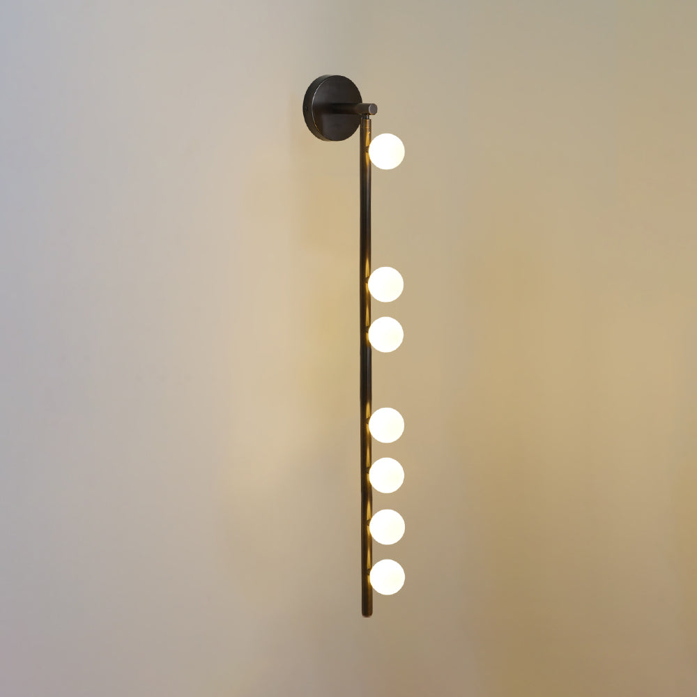 Brass Glass Tube Wall Light - 3 Heads Size: Dia 12cm x... Brass, Hardwired Wall Sconce, detail 80
