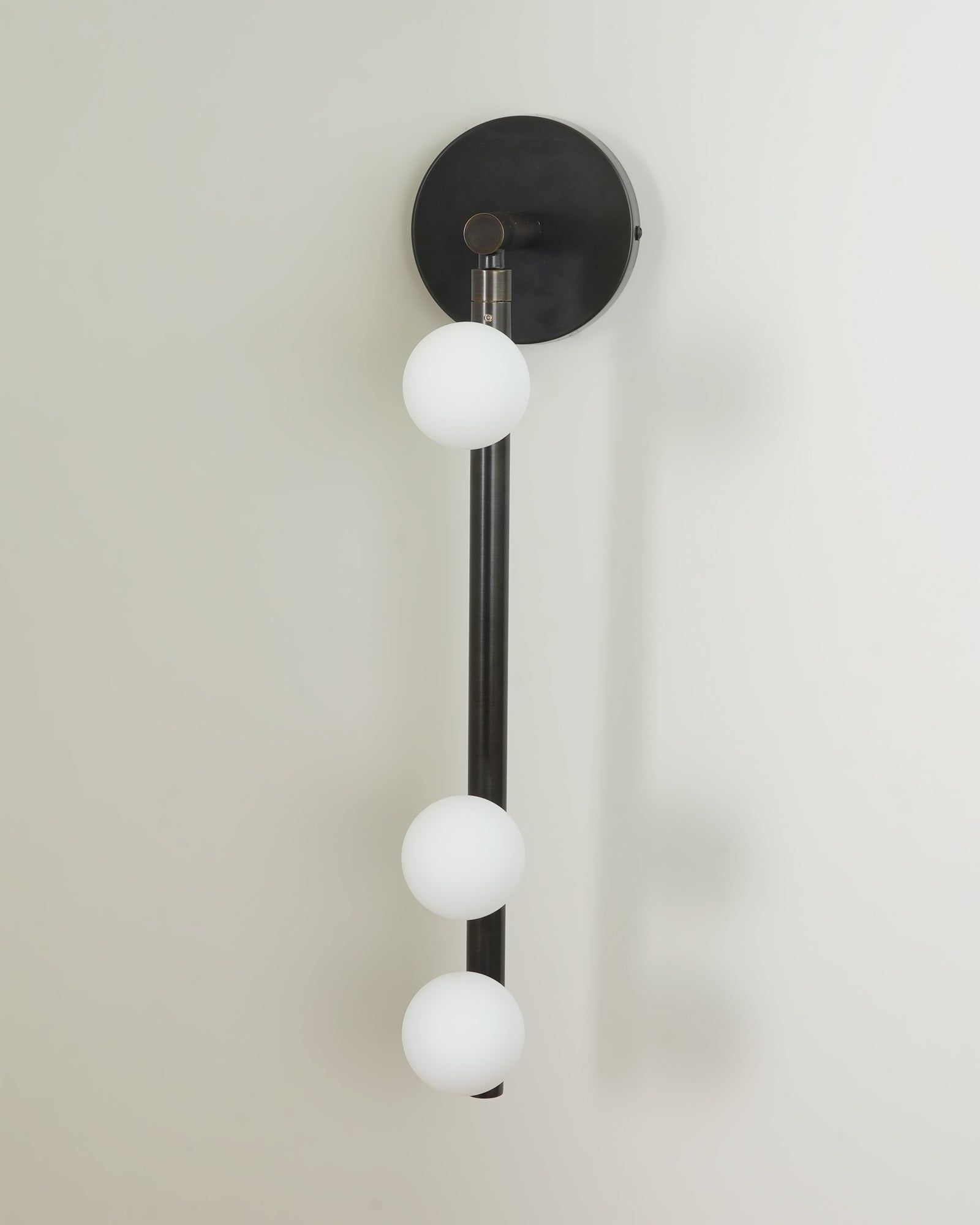 Brass Glass Tube Wall Light - 3 Heads Size: Dia 12cm x... Brass, Hardwired Wall Sconce, detail 70