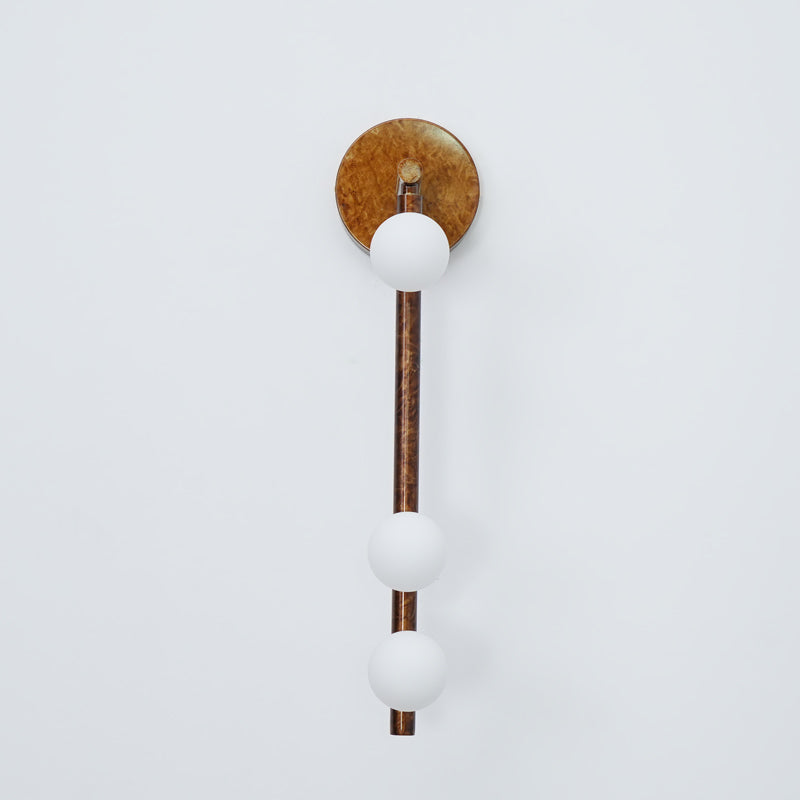 Brass Glass Tube Wall Light - 7 Heads A Φ 4.7 x H 39.4 Brass, Hardwired Wall Sconce, detail 62