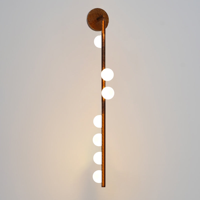Brass Glass Tube Wall Light - 3 Heads Size: Dia 12cm x... Brass, Hardwired Wall Sconce, detail 66