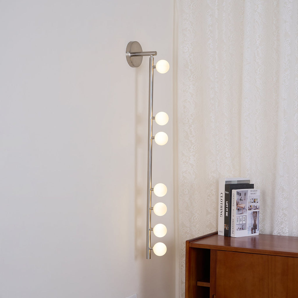 Brass Glass Tube Plug-In Wall Light, Plug-In Wall Sconce, detail 20