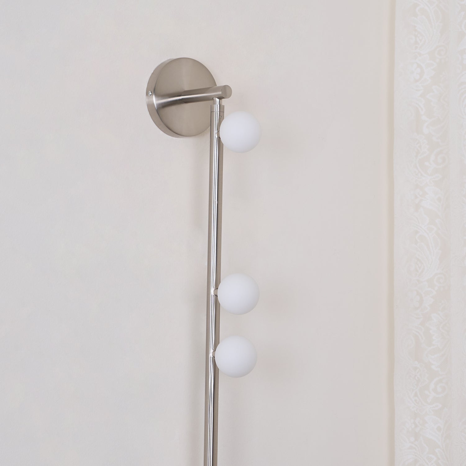 Brass Glass Tube Wall Light - 3 Heads Size: Dia 12cm x... Brass, Hardwired Wall Sconce, detail 76