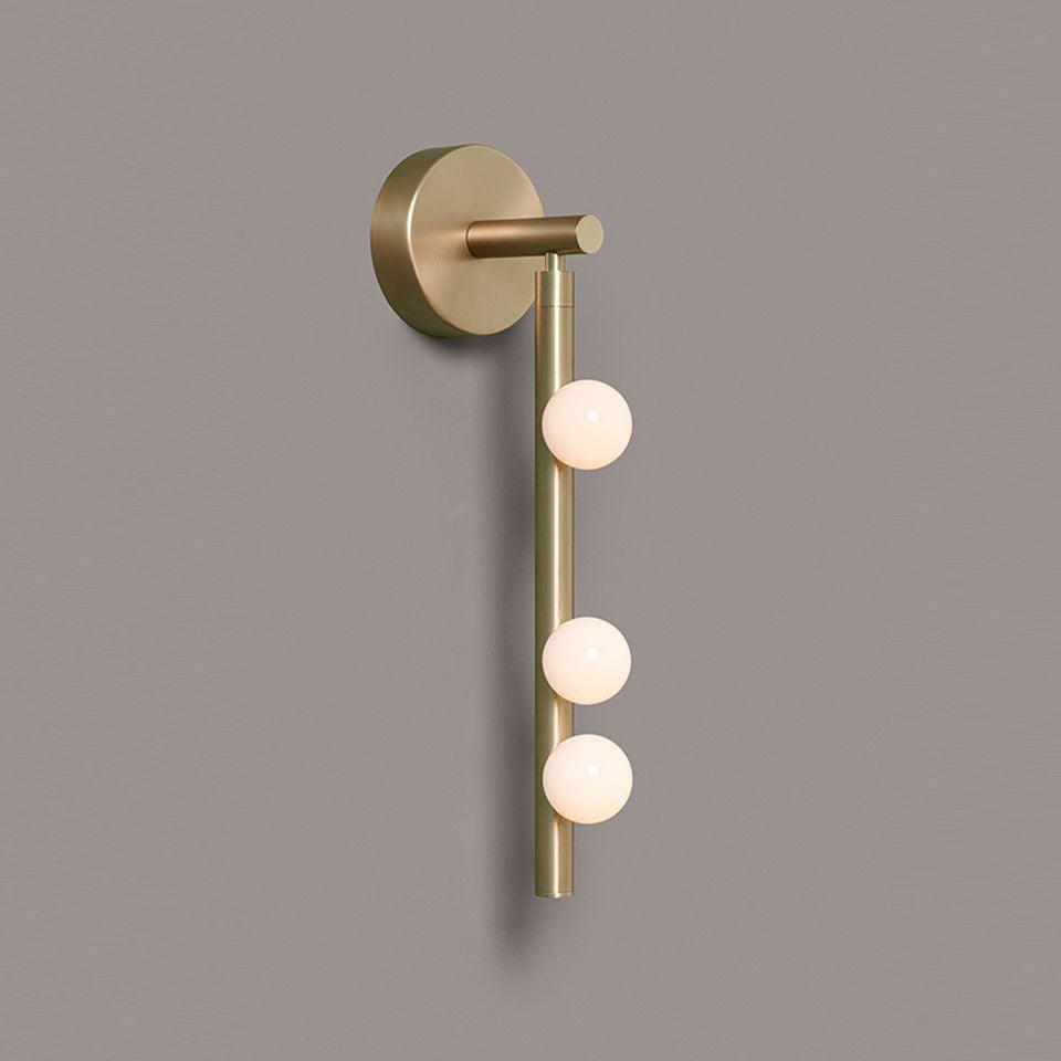 Brass Glass Tube Plug-In Wall Light, Plug-In Wall Sconce, detail 25